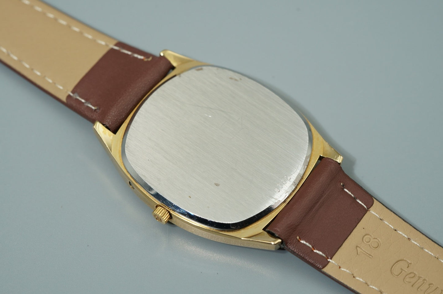 *NEAR MINT* Vintage 1979 OMEGA De Ville Cal.1332 Qz Gold Square 32mm Mens Watch