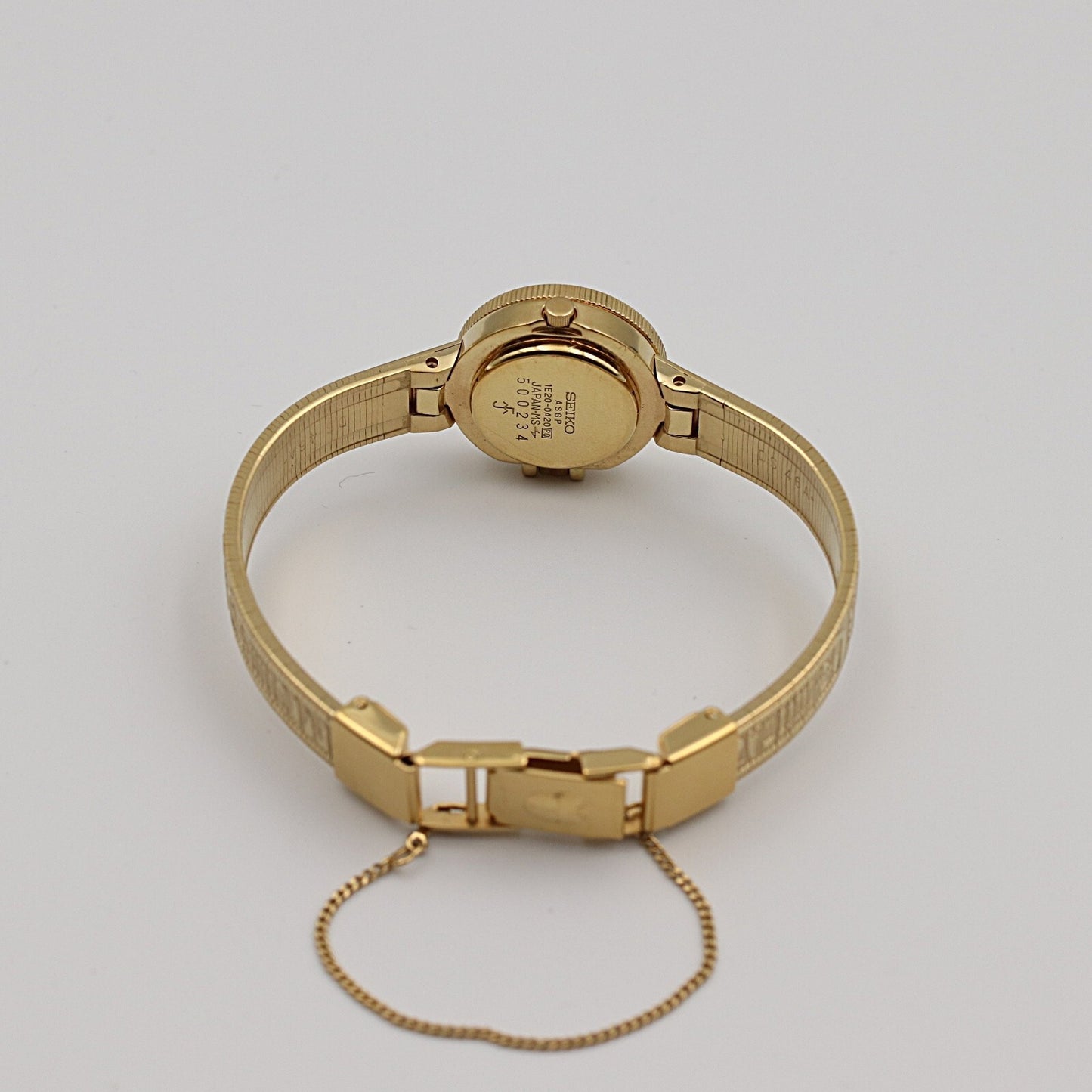 *N MINT* SEIKO Golden Nefertiti 1E20-0A20 Quartz Gold Dial 18mm Women Watch