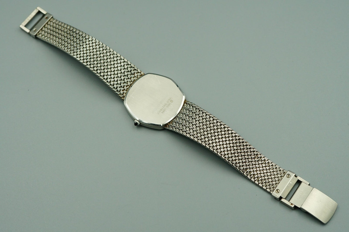 *N MINT* Vintage 1975 SEIKO CREDOR 5931-5231 Qz Silver Hexagon 30mm Mens Watch