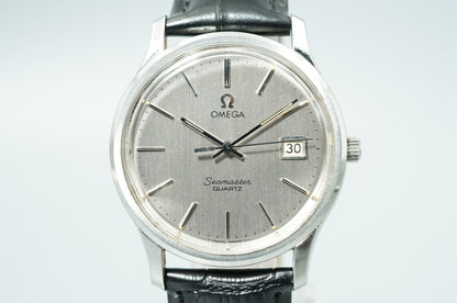 *NEAR MINT* Vintage 1975 OMEGA Seamaster Cal.1342 Quartz Silver 35mm Mens Watch