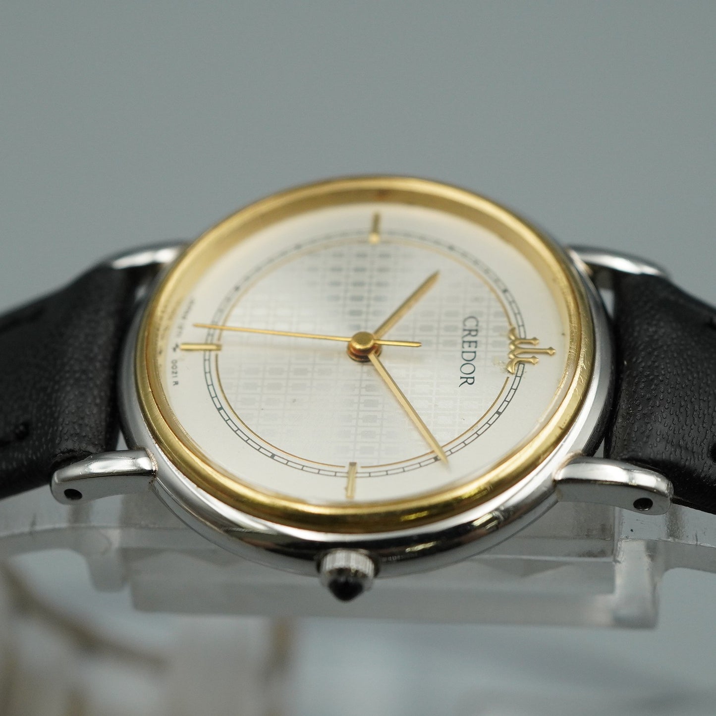 *NEAR MINT* Vintage SEIKO CREDOR 1271-0011 Quartz Silver Round 24mm Women Watch