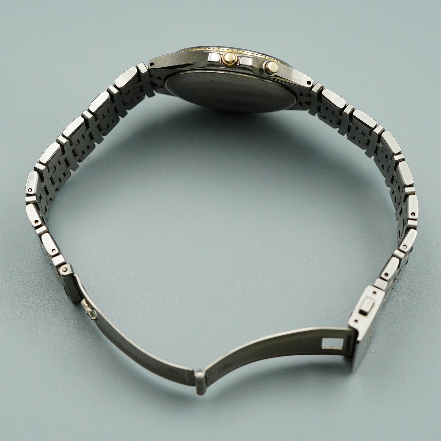 *N MINT* SEIKO DOLCE 4N21-0010 Titanium Quartz Gold Dial Round 35mm Mens Watch