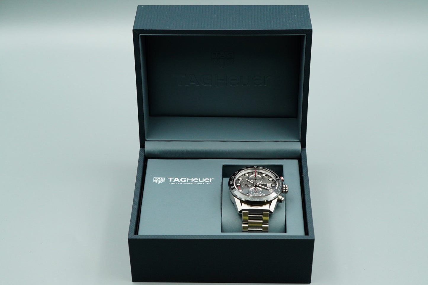 *TOP MINT*  TAG HEUER Carrera Heuer 01 CAR201W Automatic Black 44mm Mens Watch