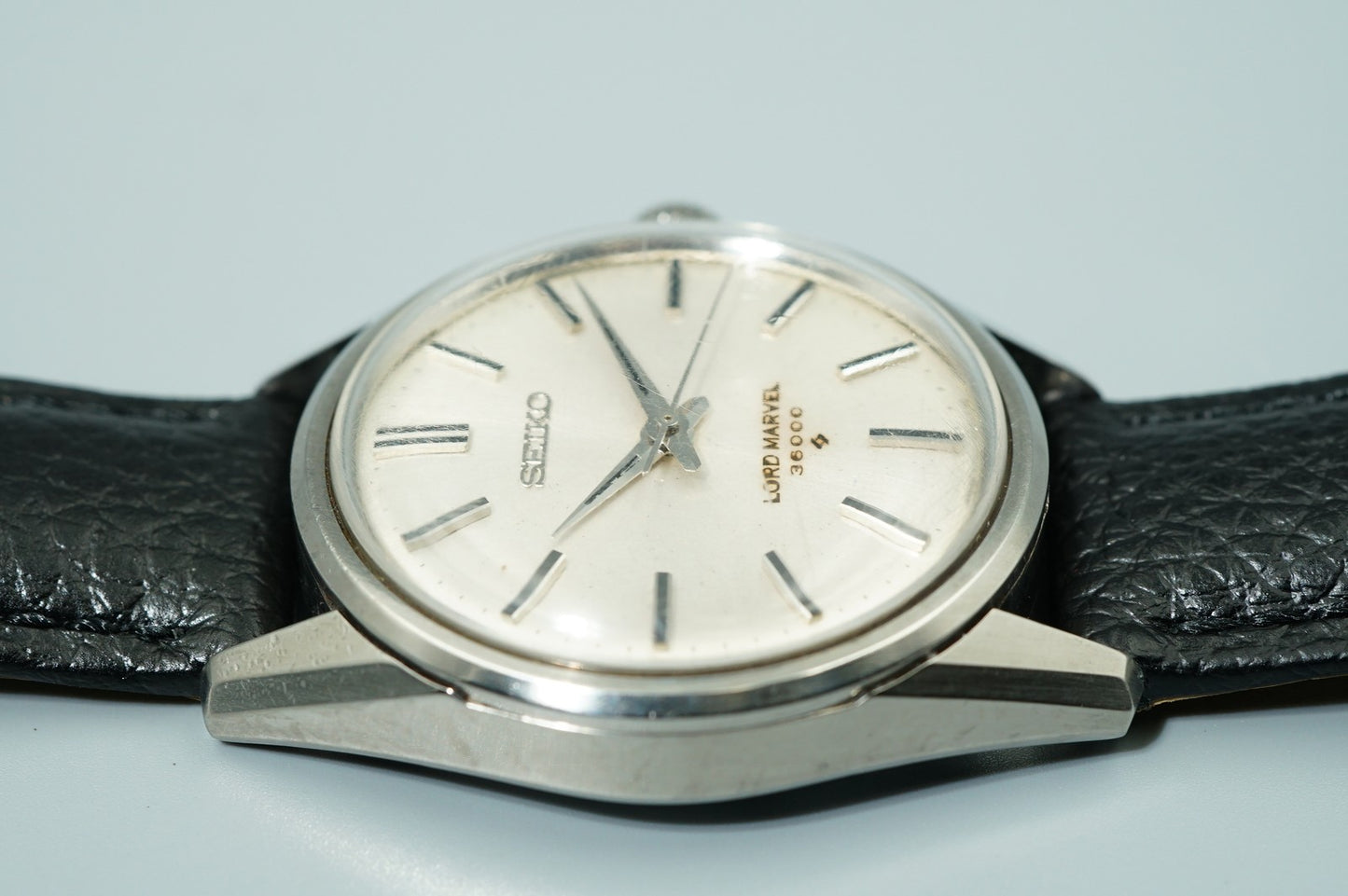 *Exc+5* Vintage 1967 SEIKO LARDMARVEL 5740-8000 AT Silver Round 37mm Mens Watch