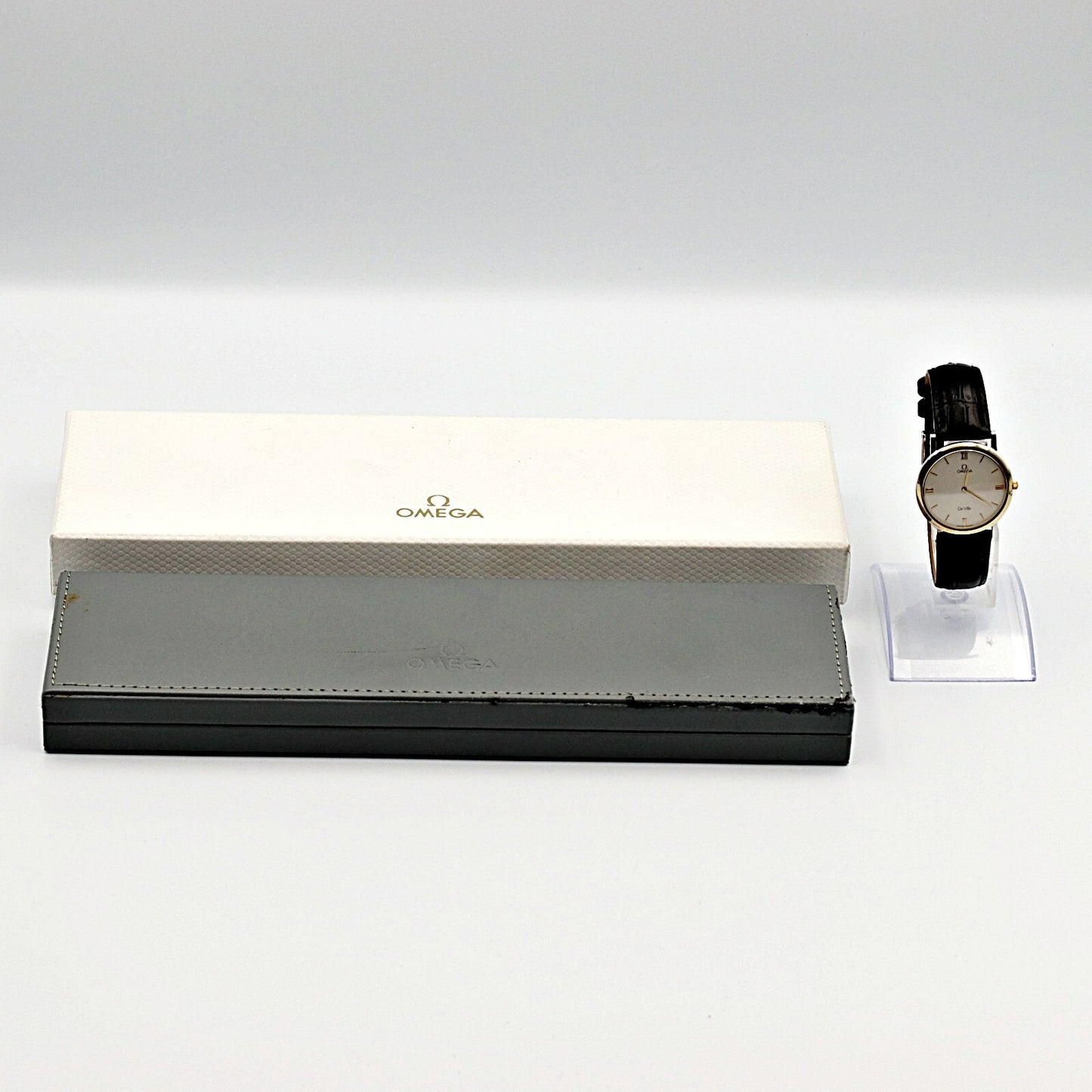*NEAR MINT* Vintage 1990s OMEGA De Ville Cal.1378 Qz Gold Round 33mm Mens Watch
