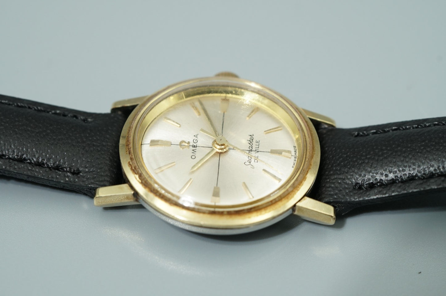 *Exc+5* Vintage OMEGA Seamaster Hand Winding Silver Round 22mm Women Watch