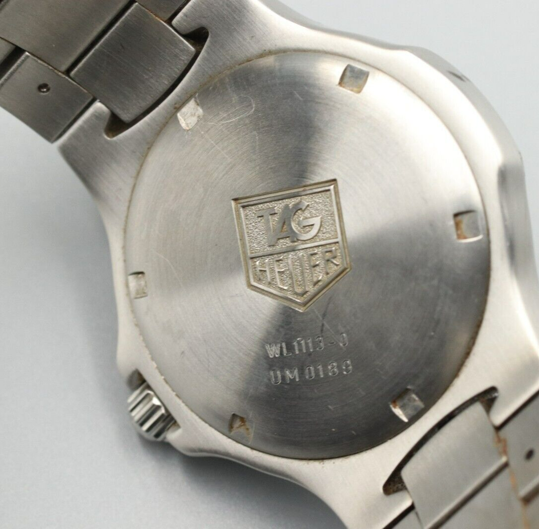 *Exc+5* Vintage TAG Heuer Professional 200m WL1113-0 Quartz Blue Dial Mens Watch