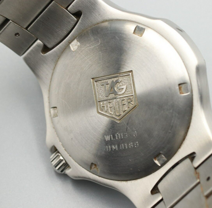 *Exc+5* Vintage TAG Heuer Professional 200m WL1113-0 Quartz Blue Dial Mens Watch