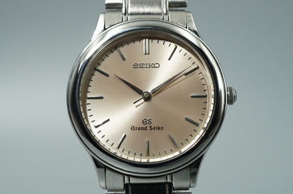 *NEAR MINT* Vintage 1992 SEIKO Grand 9581-7000 Qz Silver Round 33mm Mens Watch