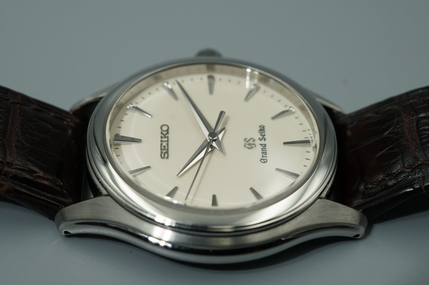*MINT* Vintage1997 Grand SEIKO 9F61-0A10 Quartz White Dial Round 35mm Mens Watch