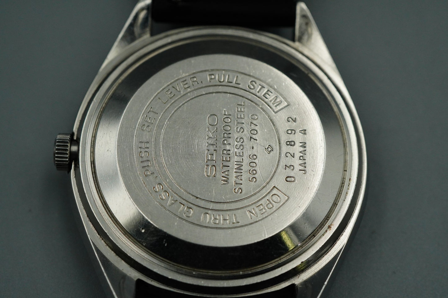 Exc+5 1970s SEIKO Lord Matic 5606-7070 Automatic Silver Round 37mm Mens Watch