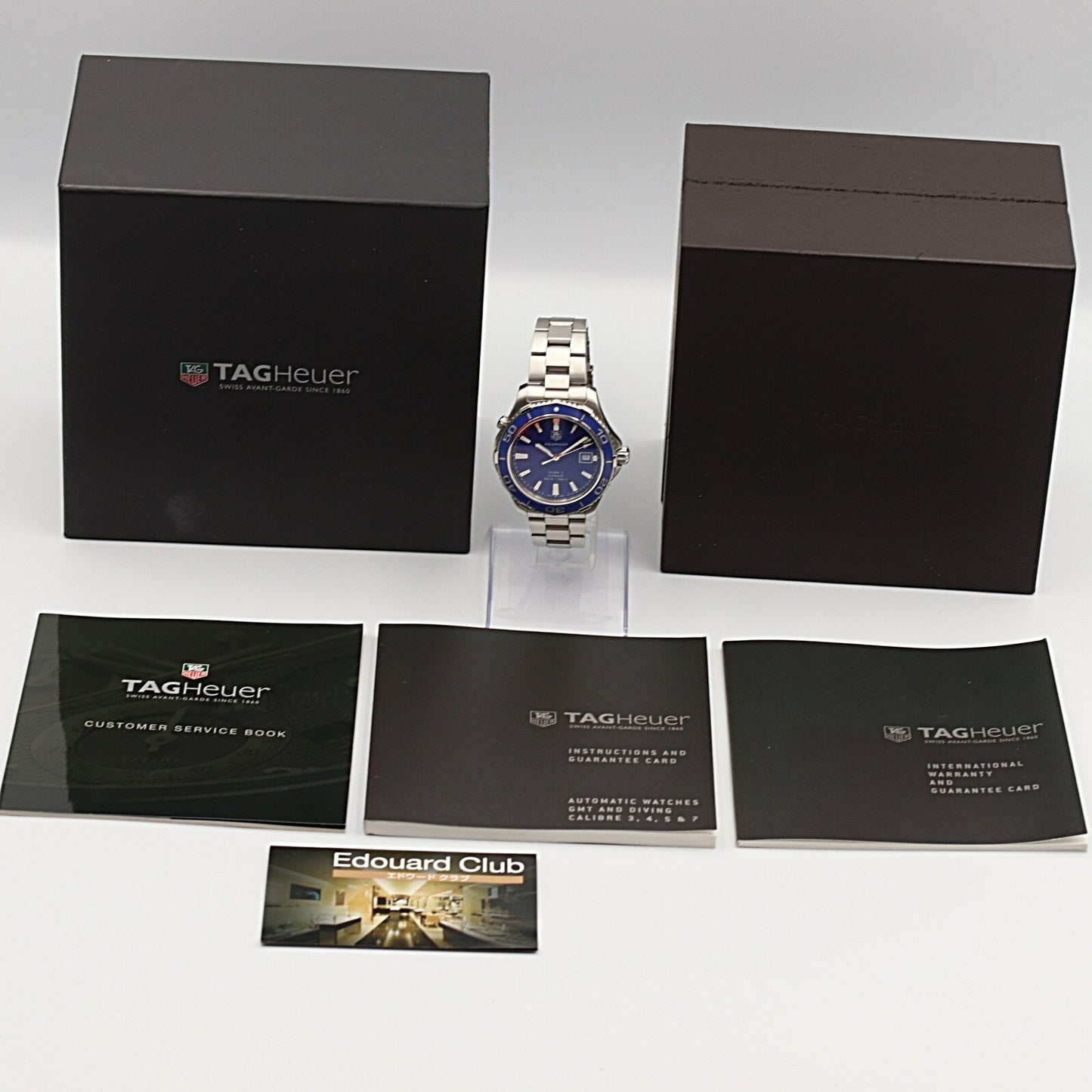 *N MINT* TAG HEUER Aquaracer BA0830 WAK2111 Automatic Blue Dial 42mm Mens Watch