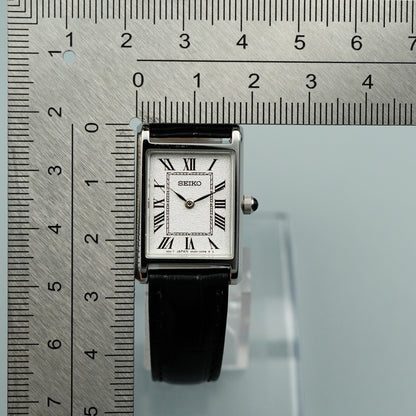*MINT* Box & Paper SEIKO 4N30-00H0 Quartz Silver Dial Square 19mm Women Watch
