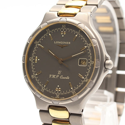 MINT Vintage1986 LONGINES Conquest Ti V.H.P. L174.4 4026 Qz Gray 36mm Mens Watch
