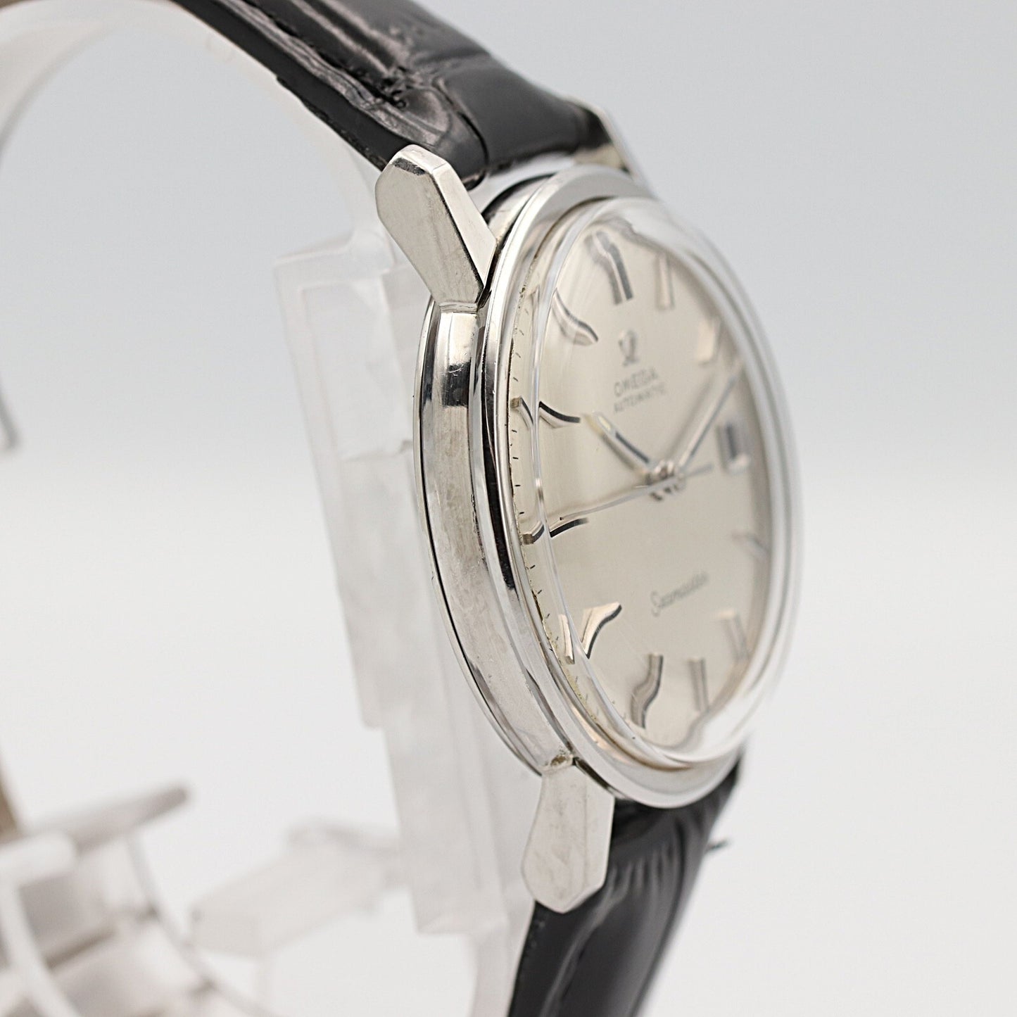 N MINT Vintage 1967 OMEGA Seamaster Cal.565 Automa Silver Round 34mm Mens Watch