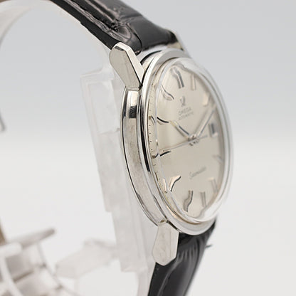N MINT Vintage 1967 OMEGA Seamaster Cal.565 Automa Silver Round 34mm Mens Watch