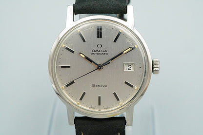 *Working for As-is* Vintage OMEGA Geneve Automatic Silver Dial 35mm Mens Watch