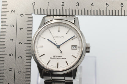 *NEAR MINT* SEIKO Diashock 6R15-00B0 Automatic White Dial Day Mens Watch JAPAN