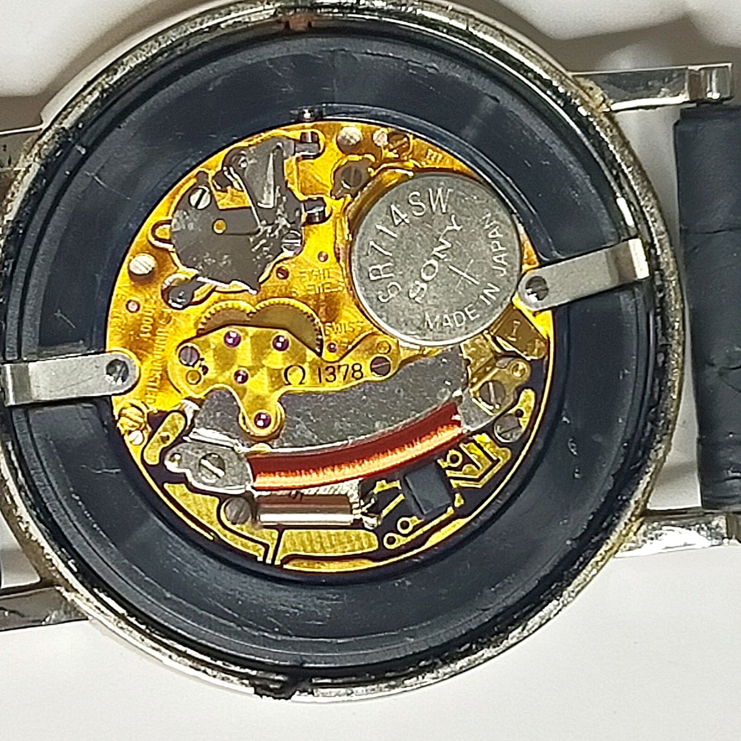 *NEAR MINT* Vintage 1990s OMEGA De Ville Cal.1378 Qz Gold Round 33mm Mens Watch