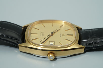 *NEAR MINT* Vintage 1978 OMEGA De Ville Cal.1342 Qz Gold Square 34mm Mens Watch