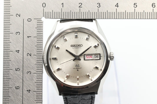 *N MINT* Vintage GRAND SEIKO GS HI-Beat 6146-8050 Automatic Silver Mens Watch