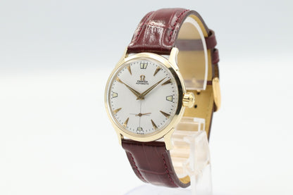 Serviced! OMEGA Cal.344 Automatic 14k Small Second White Dial 33mm Mens Watch
