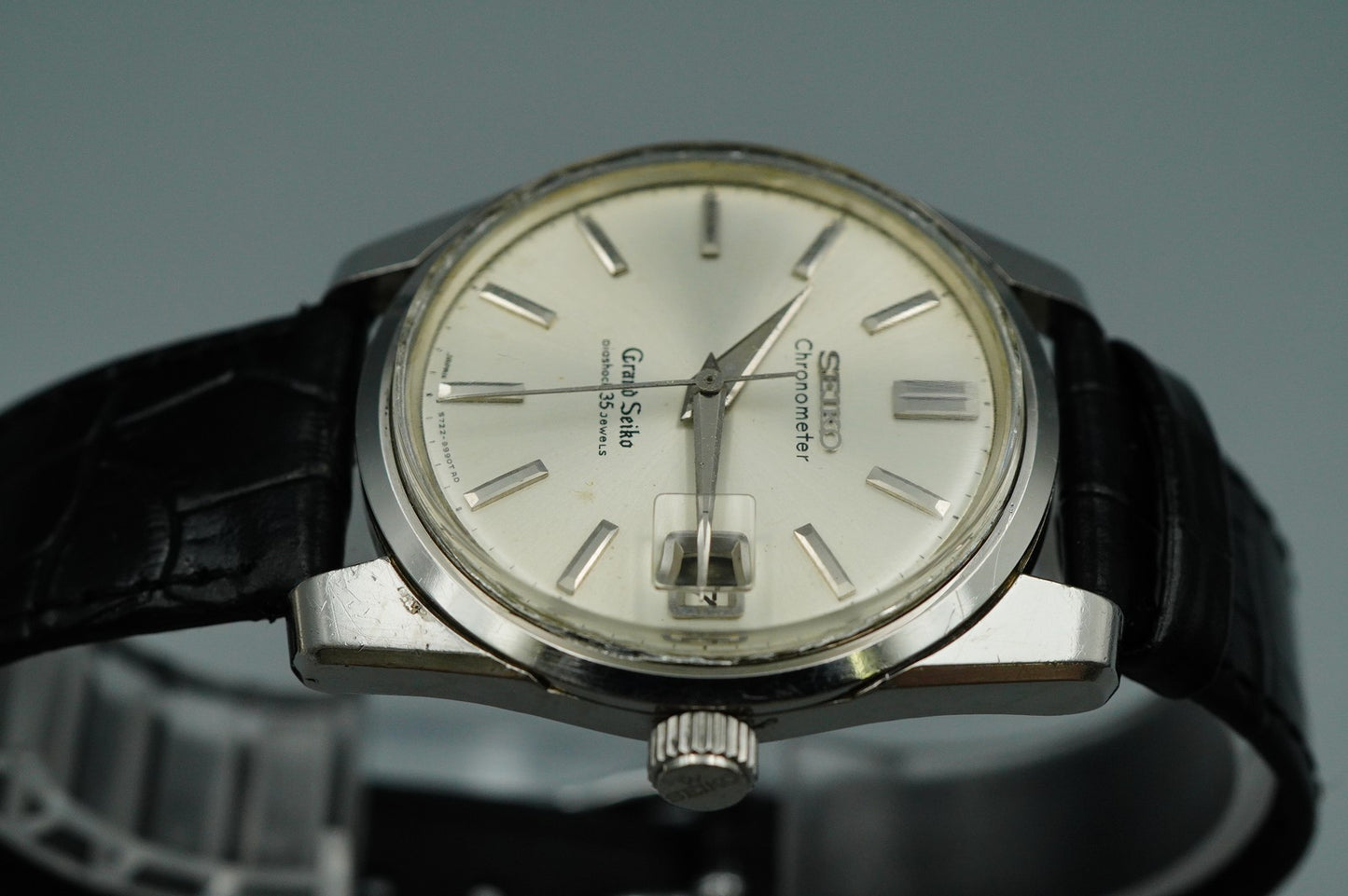 Exc+5 1960s SEIKO GRAND SEIKO 43999 Hand Winding Silver Round 36mm Mens Watch