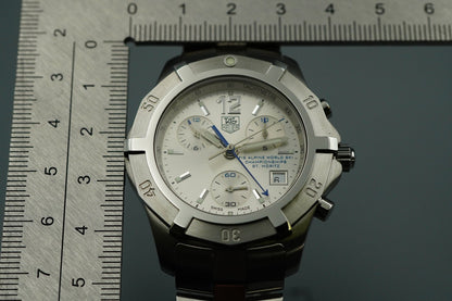 *TOP MINT* Vintage TAG HEUER  CN111C Quartz Silver Dial Round 40 mm Mens Watch