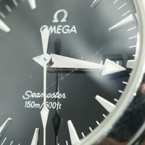 Exc+5 Vintage 1998 OMEGA Seamaster Aqua Terra Cal.1424 Qz Black 29mm Women Watch