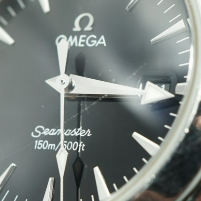 Exc+5 Vintage 1998 OMEGA Seamaster Aqua Terra Cal.1424 Qz Black 29mm Women Watch
