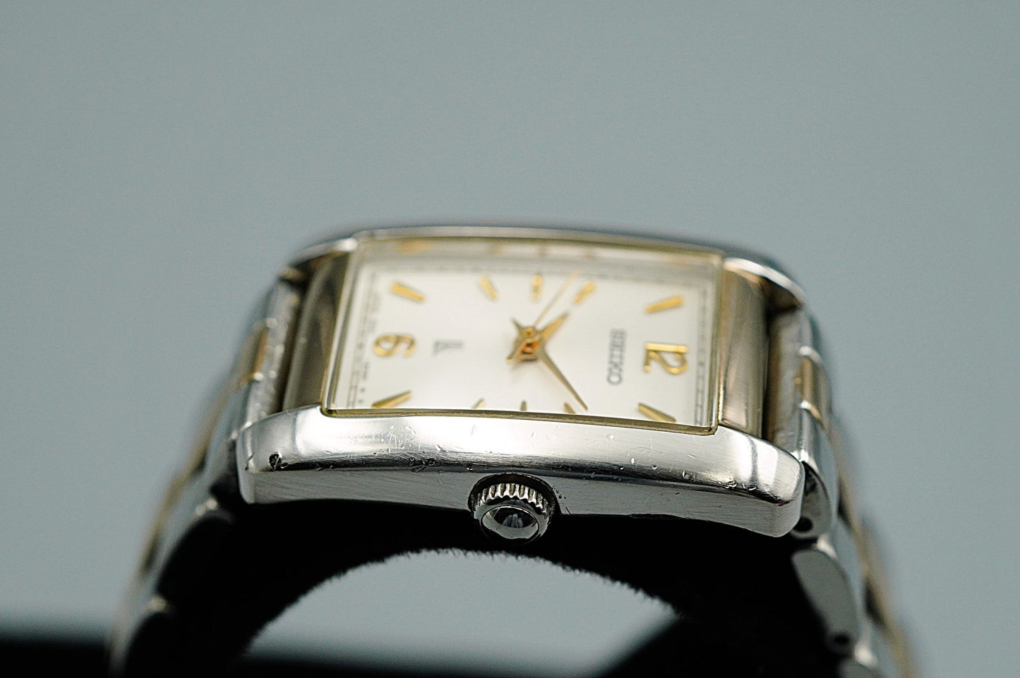 *Exc+5* Vintage 1995 SEIKO LUKIA 4N21-5260 Qz White Rectangle 19mm Women Watch
