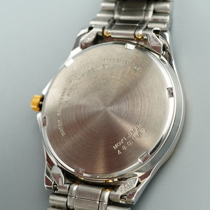 *MINT* Vintage 1994 SEIKO 7N43-6A09 Quartz Gray Dial Round 36mm Mens Watch