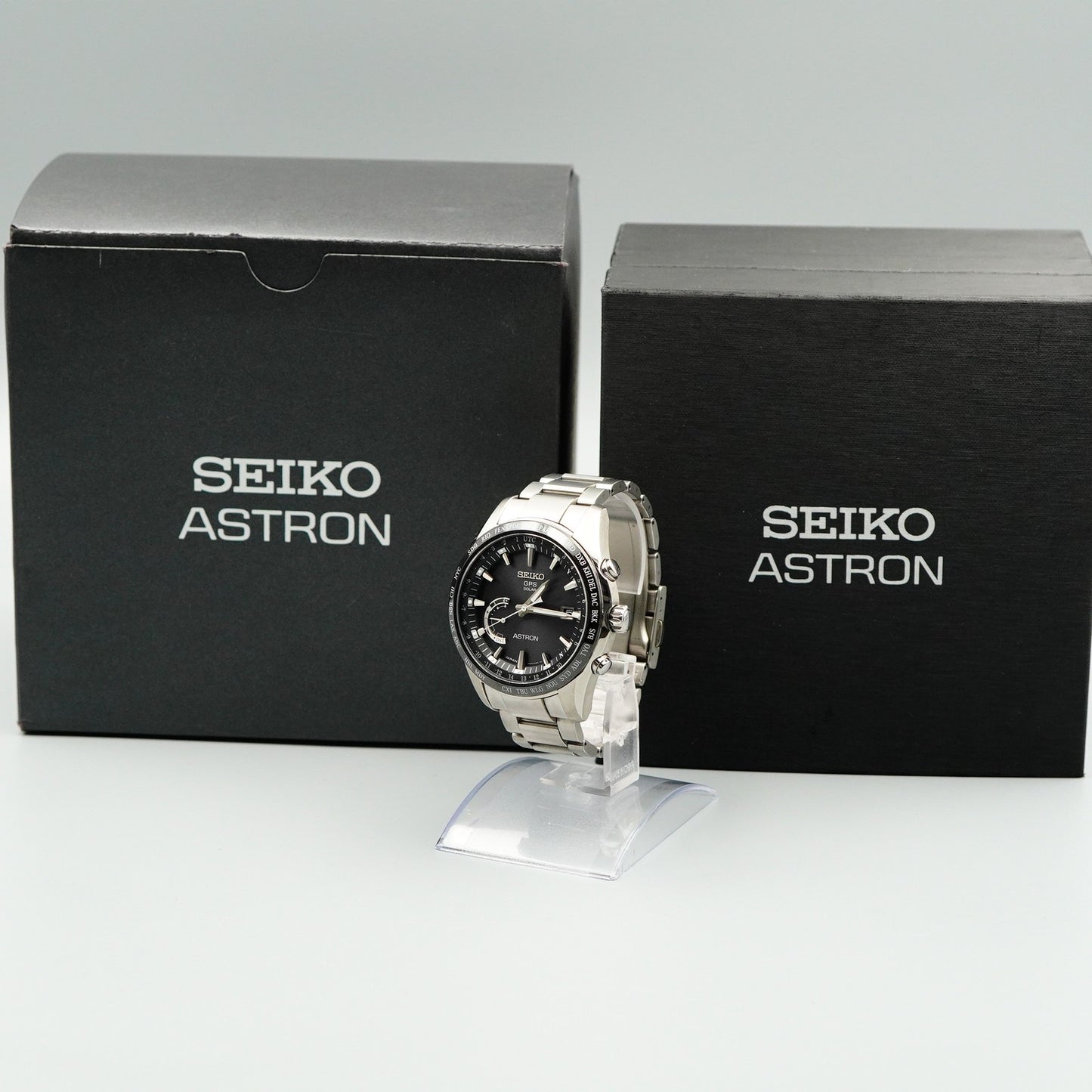 *MINT* Box & Paper SEIKO ASTRON SBXB085 8X22-0AG0-2 Solar Black 46 mm Mens Watch