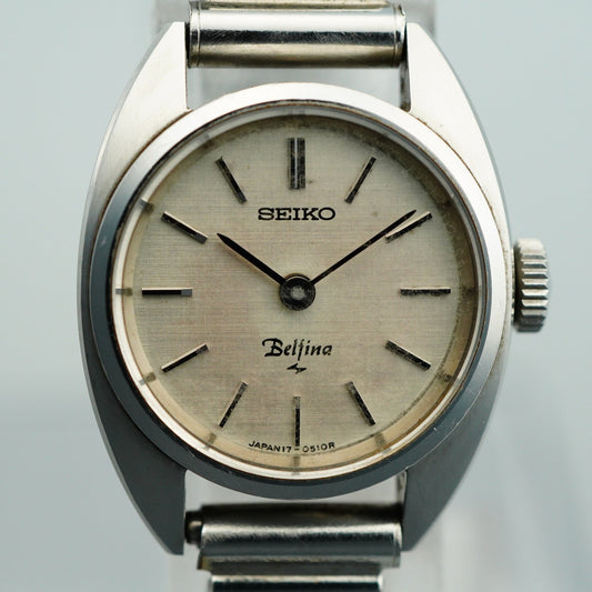 *NEAR MINT* Vintage SEIKO Belfina 17-0420 Hand Winding Silver 20 mm Women Watch