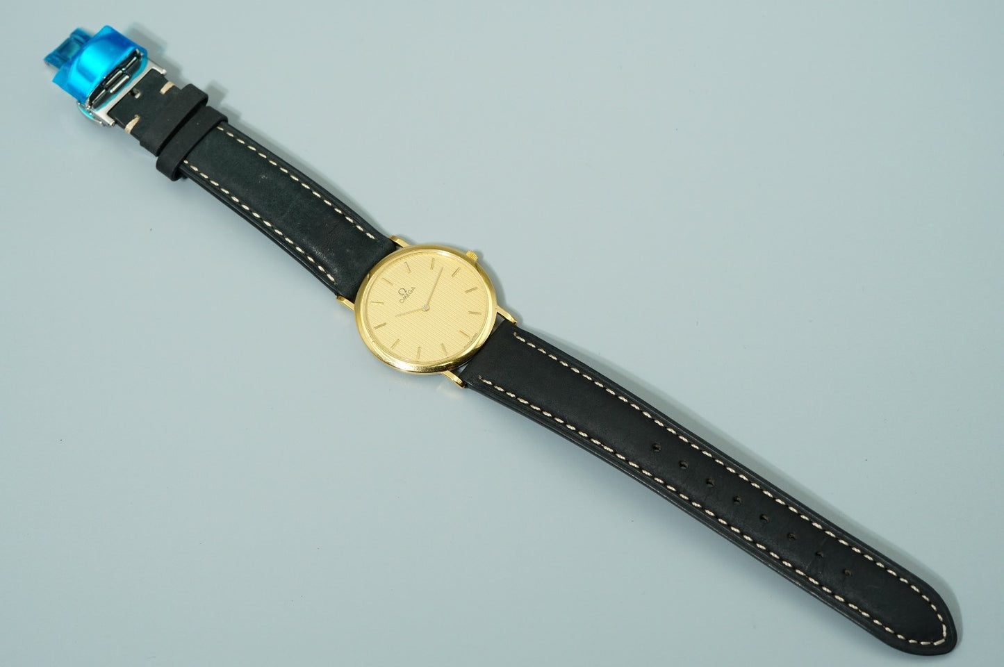 *Exc+5* Vintage OMEGA De Ville Ref.195.0075.2 Qz Gold Round 32mm Mens Watch