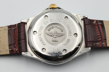*Exc+5* Vintage BREITLING PERPETUEL SIRIUS B62022 Qz White Dial 32mm Mens Watch