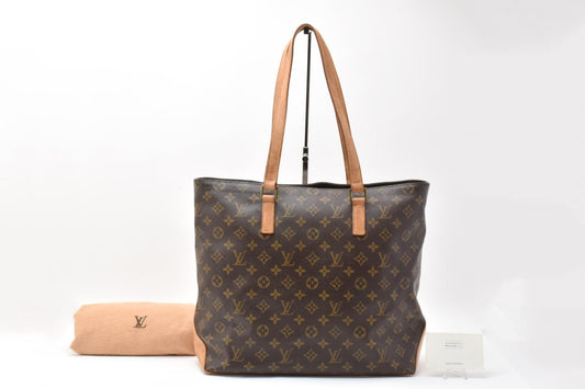 Louis Vuitton CABAS MEZZO Monogram Brown Tote Bag M51151 Authentic Condition SA