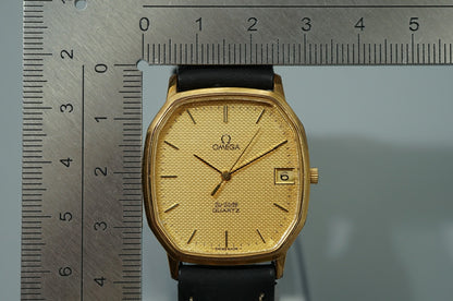 *Exc+4* Vintage 1970 OMEGA De Ville Cal.1332 Quartz Gold Octagon 31mm Mens Watch