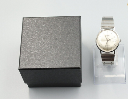 *N MINT++* Vintage OMEGA Seamaster Hand Winding Silver Dial CrossLine Mens Watch