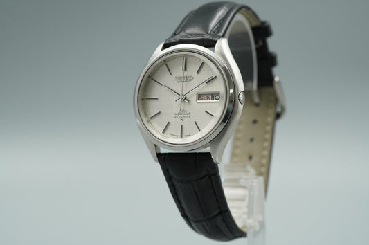*NEAR MINT* Vintage SEIKO LORD MATIC 5206-6060 Automatic Silver 32mm Mens Watch