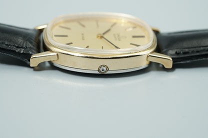 *NEAR MINT* Vintage 1978 OMEGA De Ville Cal.1350 Qz Gold Oval 25mm Women Watch