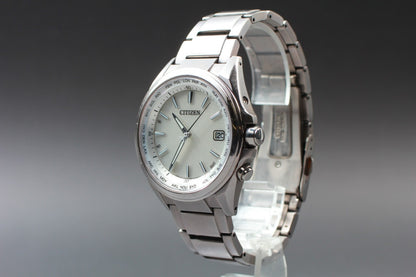 N MINT CITIZEN CB1070-56A H149-S096073 Automatic White dial Wristwatch JAPAN