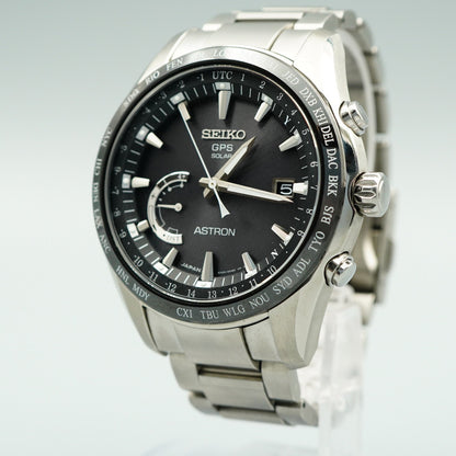 *MINT* Box & Paper SEIKO ASTRON SBXB085 8X22-0AG0-2 Solar Black 46 mm Mens Watch