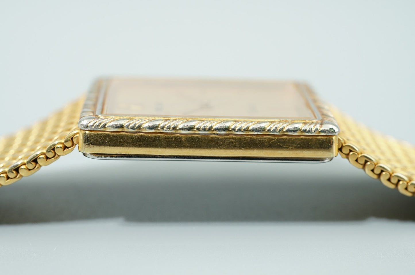 *Exc+5* Vintage 1985 SEIKO Dolce 9531-5100 Qz Gold Rectangle 25mm Women Watch