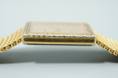 *Exc+5* Vintage 1985 SEIKO Dolce 9531-5100 Qz Gold Rectangle 25mm Women Watch