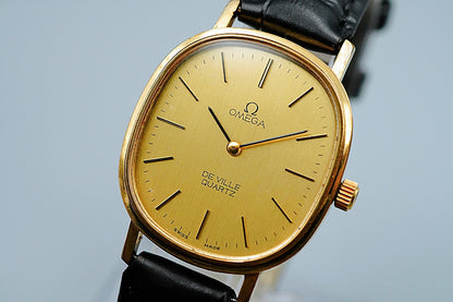 *Exc+5* Vintage 1978 OMEGA De Ville Cal.1330 Ref.MD 191.0046 Qz 15mm Mens Watch