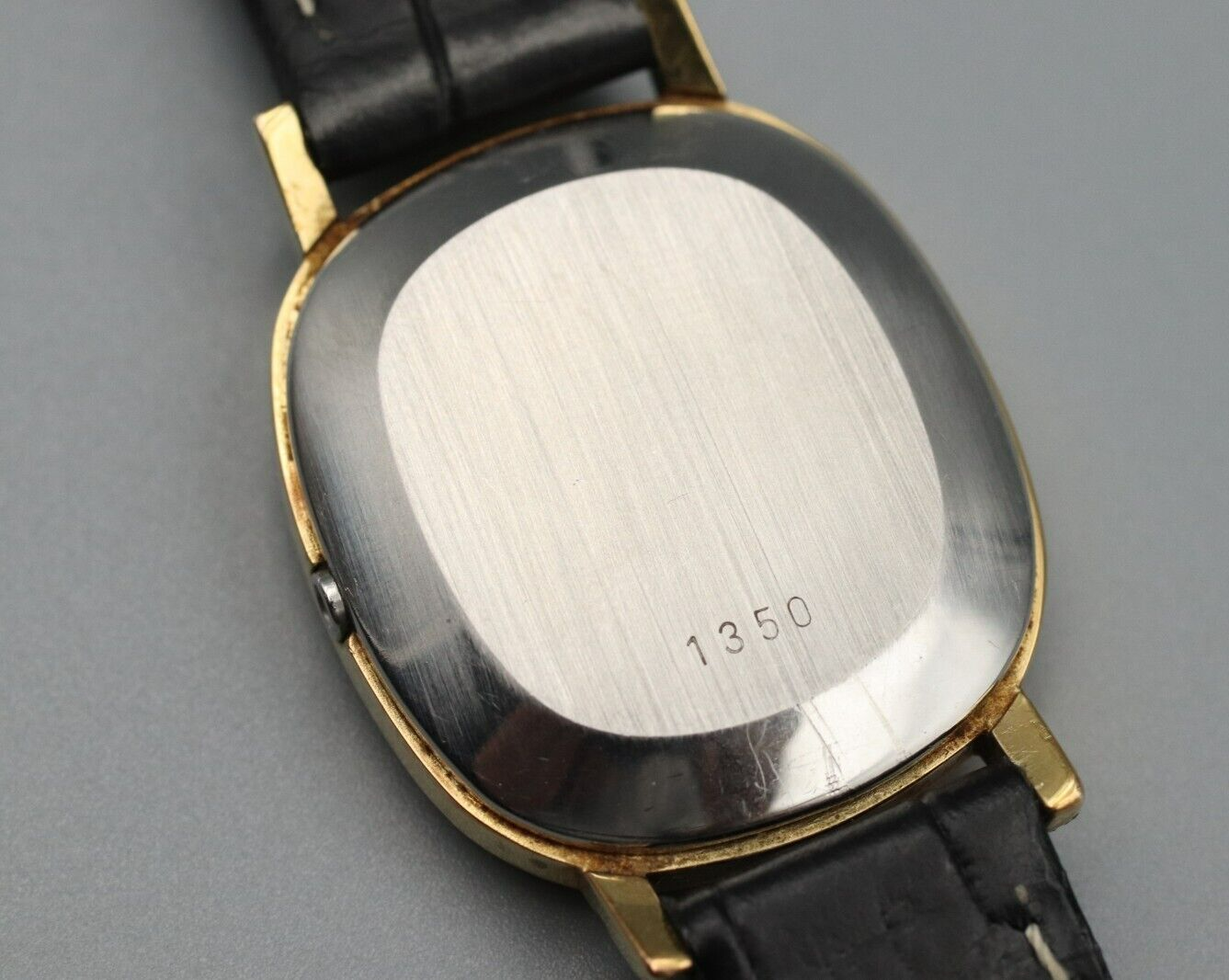 *Exc+4* Vintage OMEGA De Ville Cal.1350 Quartz Gold Dial Oval Women Watch JAPAN
