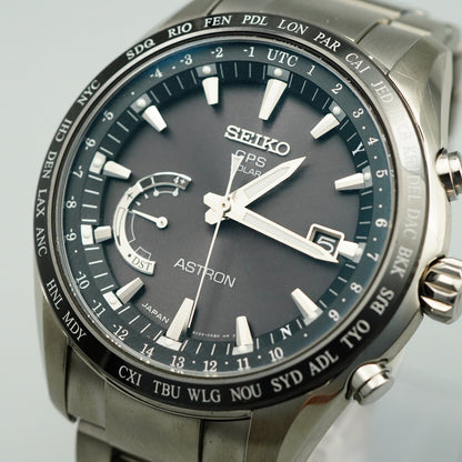 *MINT* Box & Paper SEIKO ASTRON SBXB085 8X22-0AG0-2 Solar Black 46 mm Mens Watch