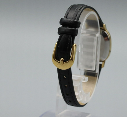 *Exc+4* Vintage OMEGA De Ville Cal.1350 Quartz Gold Dial Oval Women Watch JAPAN