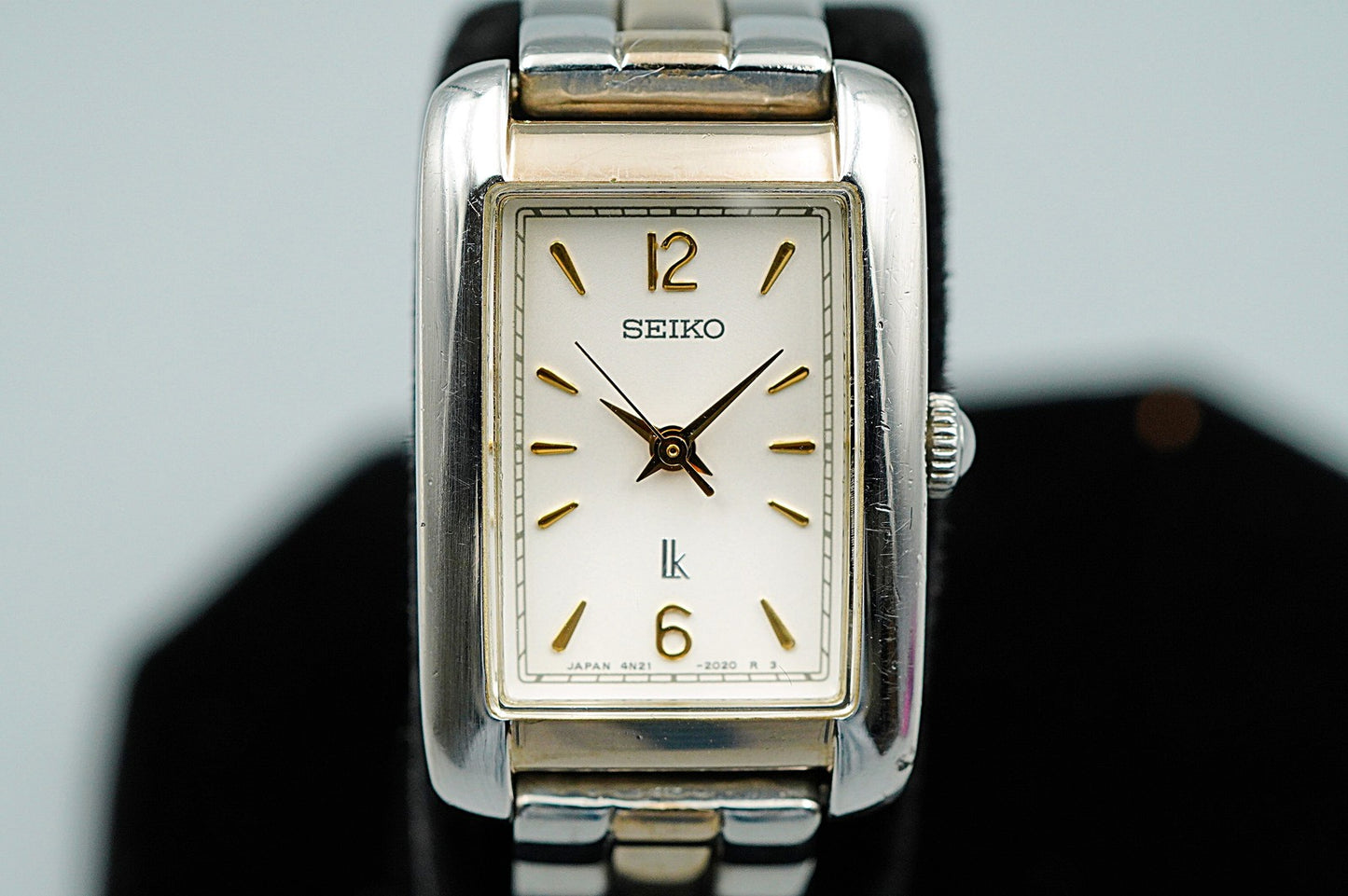 *Exc+5* Vintage 1995 SEIKO LUKIA 4N21-5260 Qz White Rectangle 19mm Women Watch